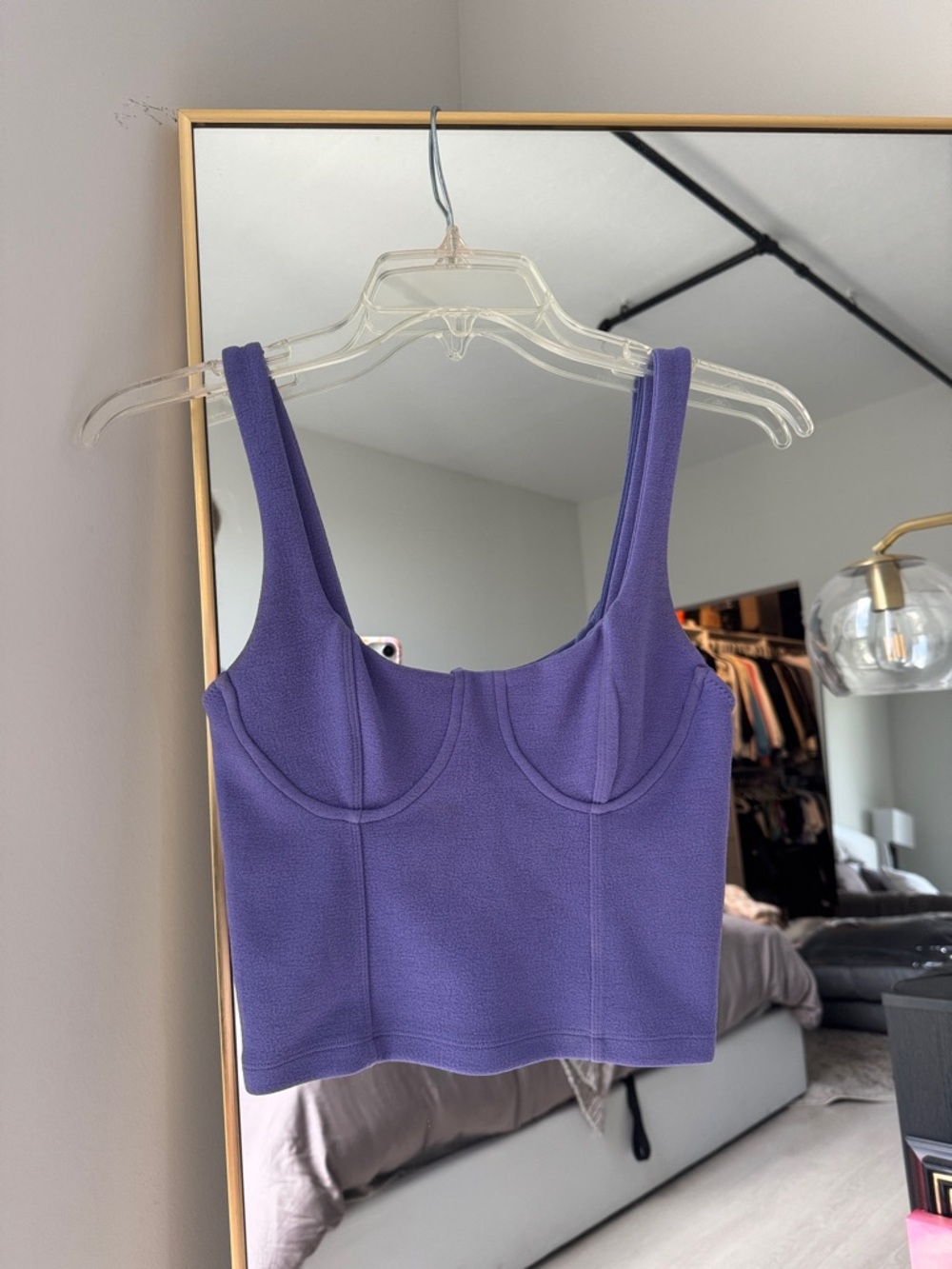 Zara Purple Crop Top Bustier Tank